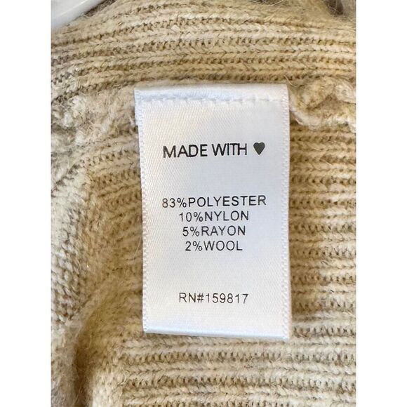 NWT Arula Cowl Neck Oversized  Oatmeal Wool Blend Sweater Dress 2X Women's - Picture 5 of 10